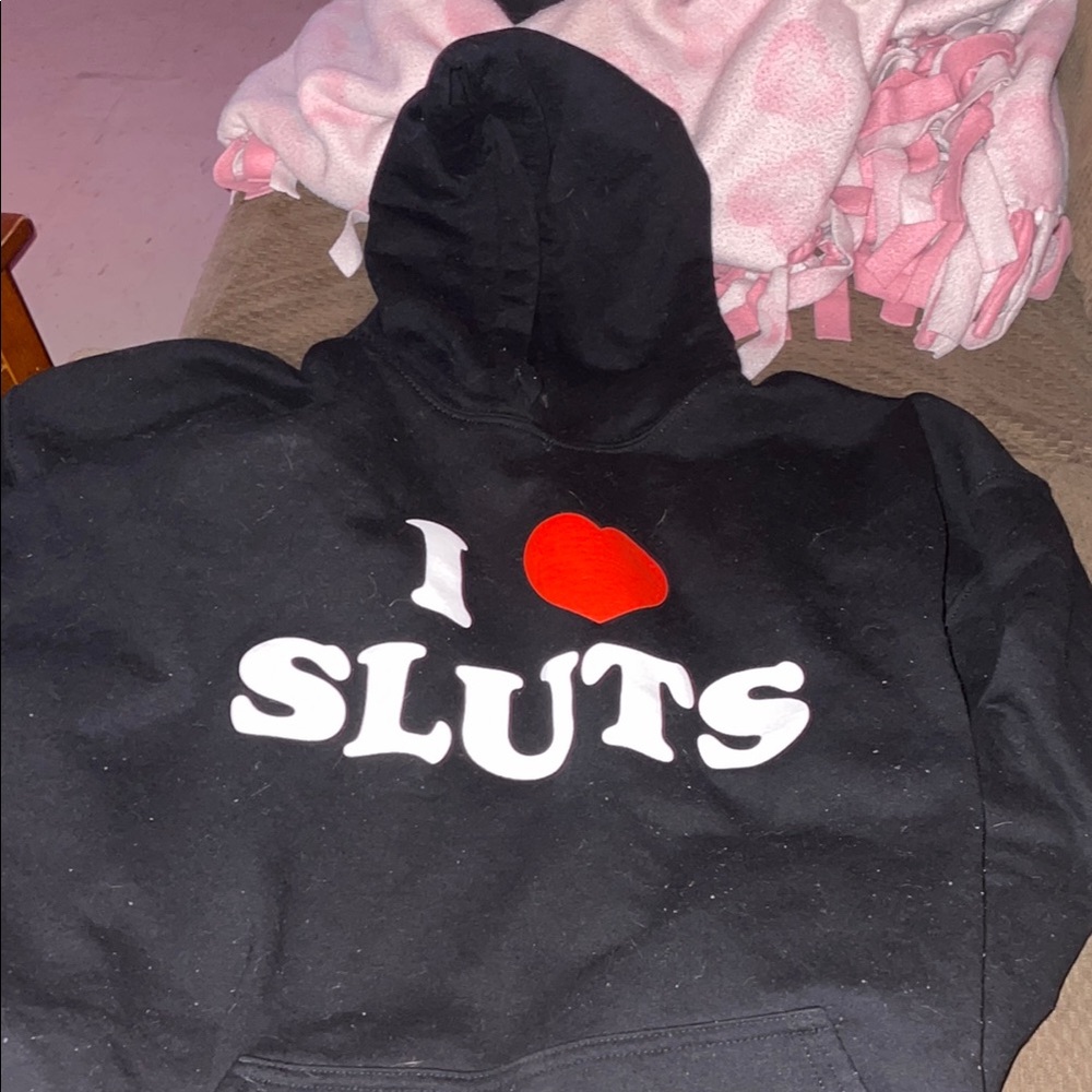 Black Hoodie with Bold Statement